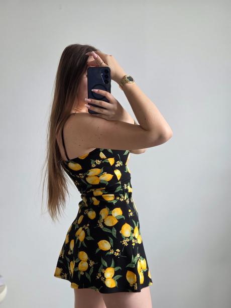 Letné šaty s citrónmi xs, h&m,xs