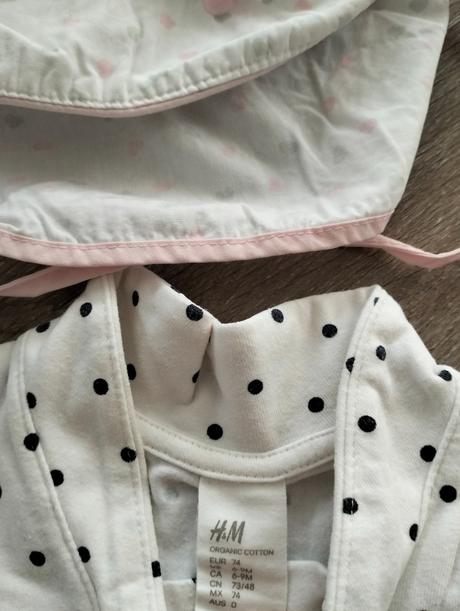 Šatočky h&m plus klobúčik, h&m,74
