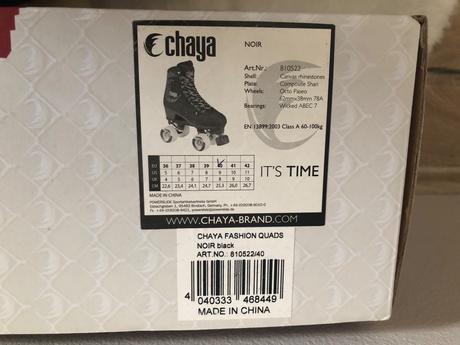 Kolieskové korčule chaya quad noir, 40