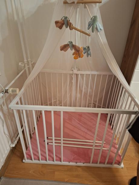 Polohovateľná detská ohrádka postieľka, šírka (cm): 80,dĺžka (cm): 100