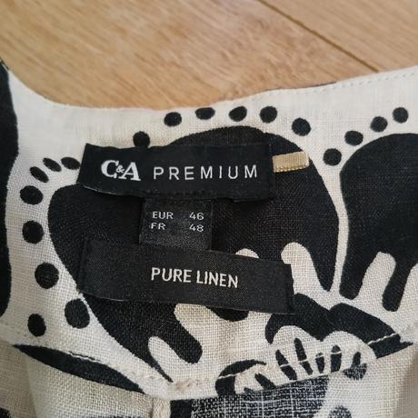 Ľanová blúzka/halenka s opaskom, c&a,46