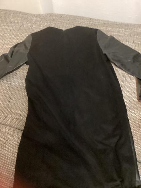 Šaty semiš + koženka, vero moda,xs