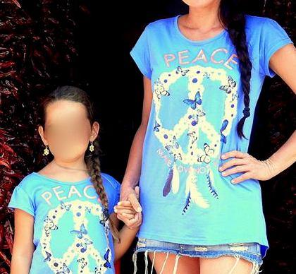 Rovnaké tričká pre mamu a dcérku (č.m+7-9 rokov ), m