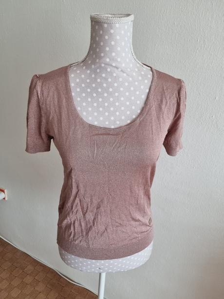 Fialkový pleteninkový top s vláknom burberry m, burberry,m