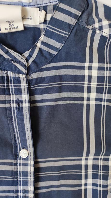 Bavlnená tenšia košeľa so stojačikom h&m, h&m,164