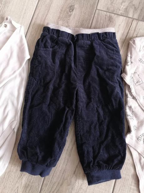 Oteplené nohavice + body dlhý rukáv 80, f&f,80