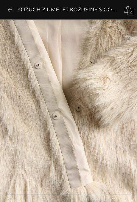 Kožuch z umelej kožušiny s vysokým golierom, reserved,s