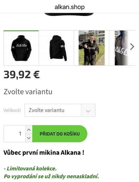 Mikina alkan, slazenger,l