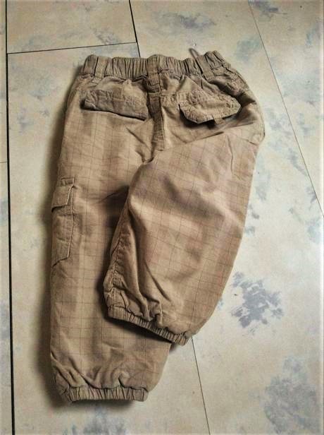 Zateplené futrované nohavice, baby club,80