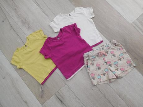 M-tričká pre dievčatko- 3 / 6 mesiacov, bavlnené, 68