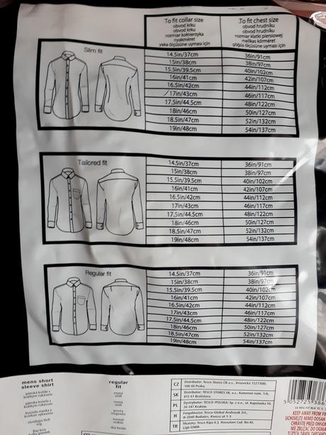 Pánska košeľa, nová, zabalená, f&f,39