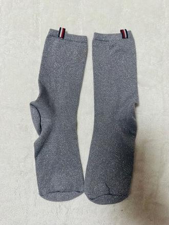 Sivé ponožky so striebornou niťou, 39 / 40