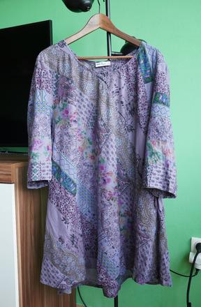Dámska levanduľová tunika s vreckami ulla popken, 54