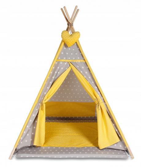 Stan pre deti típí s veľkou výbavou - sivý, modrý,