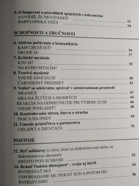 Výchova k tolerancii, 