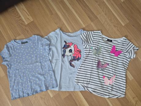 3 x tričko, h&m,134