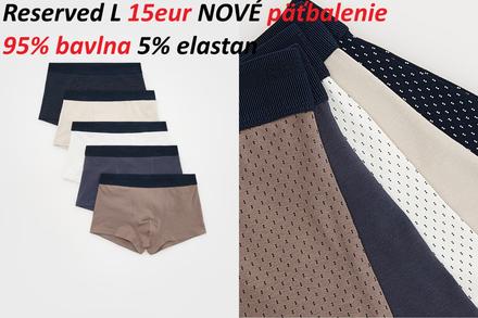 Trenky reserved 5-balenie viacfarebné 4, reserved,l