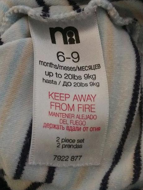 Pásikavé body s modrým lemovaním, m, 6-9 mesiacov, 74