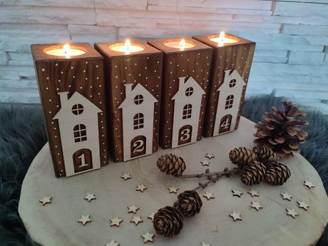 Adventné svietniky domčeky, 