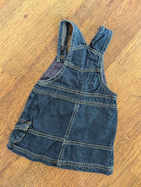 Riflové šaty srdiečko, lupilu,80