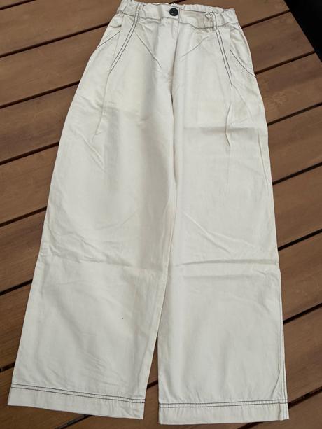 Štepované popelínové nohavice zara 152cm, zara,152