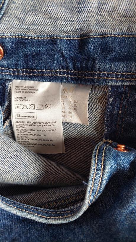 Riflove šaty sukňa na traky 86, h&m,86