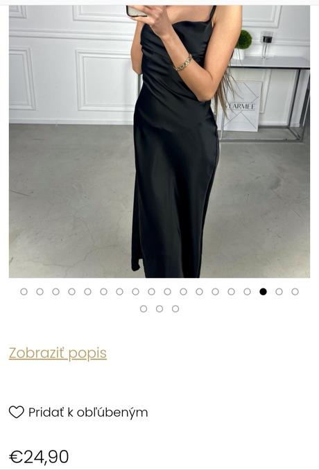Krásne čierne saténové šaty, 