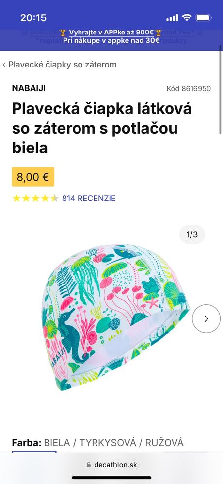 Plavecká ciapka s okuliarmi,