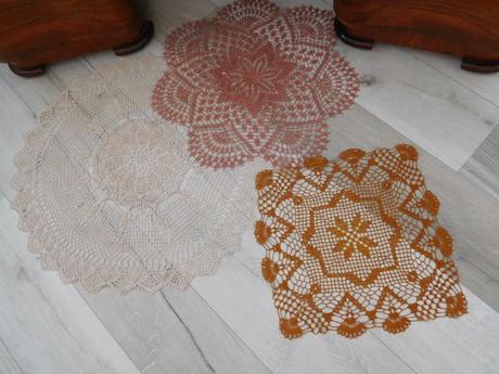 Háčkované hnedá + krémová, 