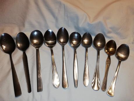 Polievkové lyžice staršie, rôzne, 