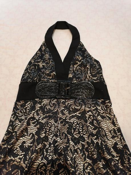 Čierno-zlaté minišaty, mayo chix,xs