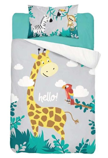Obliečky do postieľky džungla grey 100/135, 40/60, šírka (cm): 100,dĺžka (cm): 135