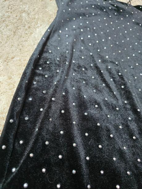 Trblietave zamatove saty, h&m,xs