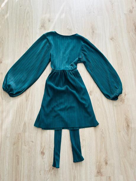 Nádherné plisované smaragdové šaty zara, zara,s