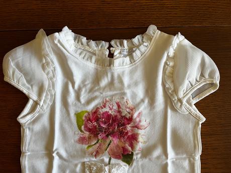 Elegantné tričko s kvetom a mašľou, mayoral,122