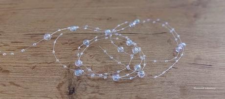Girlanda kryštálová -guličky - crystal ab, 