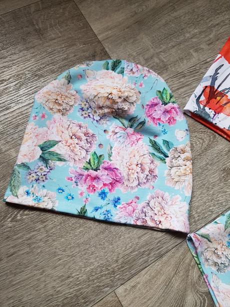 Detske jarne,zimn ciapky - vlci mak, kvetiny a ine, <50 - 122