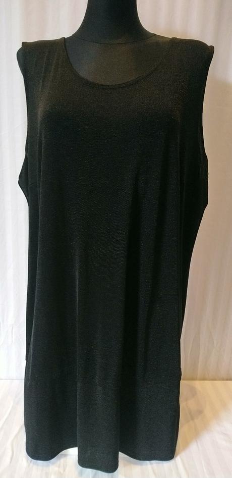 Dámsky čierny predĺžený elastický top, julipa, 4xl