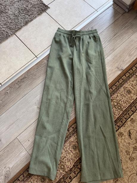 Olivové nohavice, amisu,s