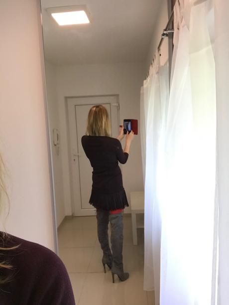 Kožené čižmy nad koleno italy 37, 37