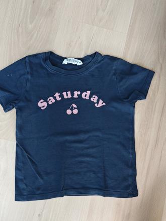 Modré tričko h&m 110, ale sadne už od 92 do 116 re, h&m,110