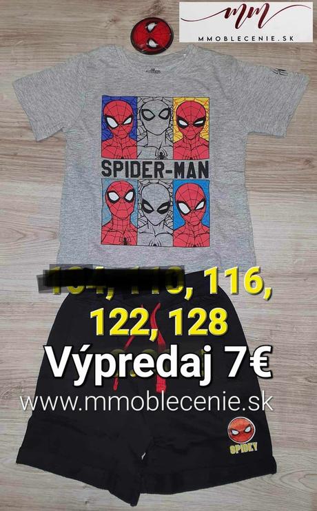 Súprava spiderman, disney,116 / 122 / 128
