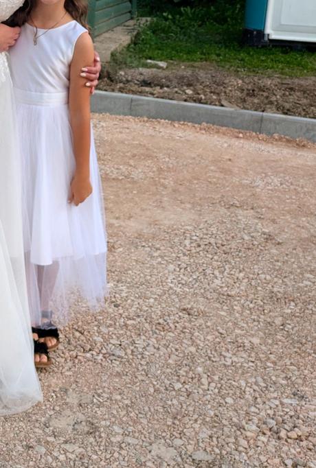 Biele šatky na prijímanie, svadbu.., 140