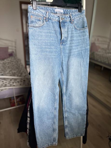 Modré rovné rifle jeans džinsy straight, primark,xl