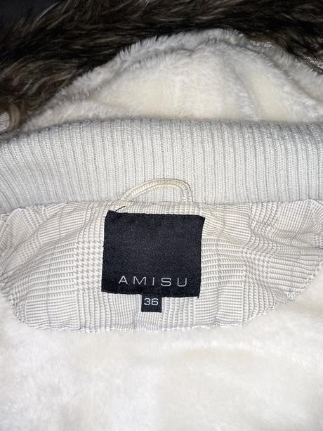Biela zimná bunda, amisu,s