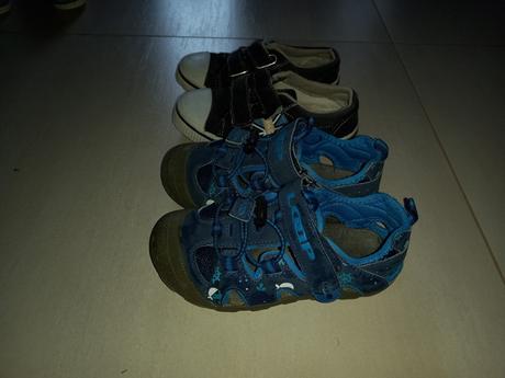 Sandálky + platenky, lotto,28