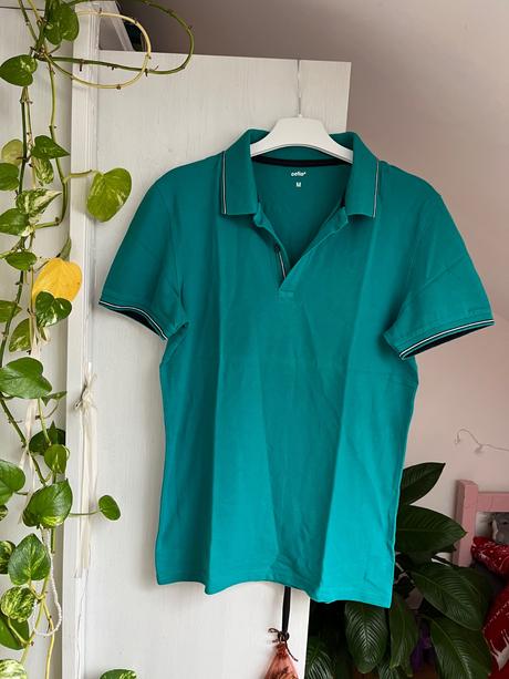 Tmavozelené tričko / polokošeľa, s