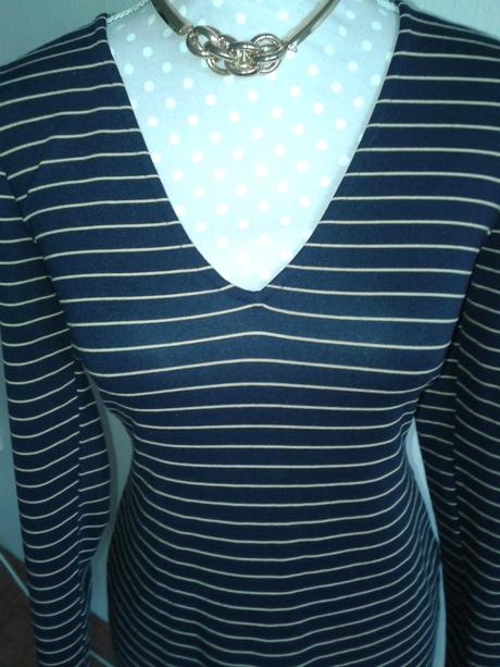 Modro krémové pruhované šaty zara veľ. s, zara,s