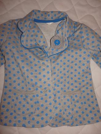 Bodkované teplákové sačko na 4/5 rokov, 116