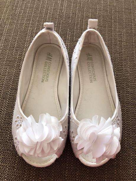 Plátené slávnostné balerínky, h&m,28